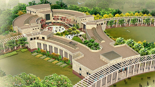 Conceptual View of an academic block building at the Gautam Buddha University